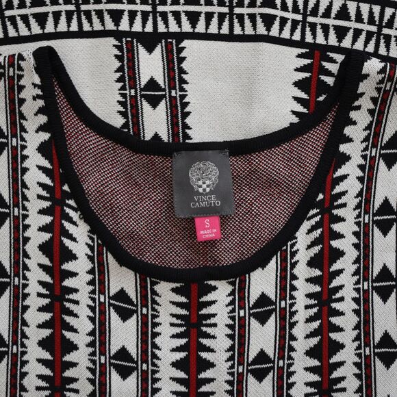 VINCE CAMUTO Women's Tribal Print Knit Fit & Flare Dress Size S - Picture 5 of 9